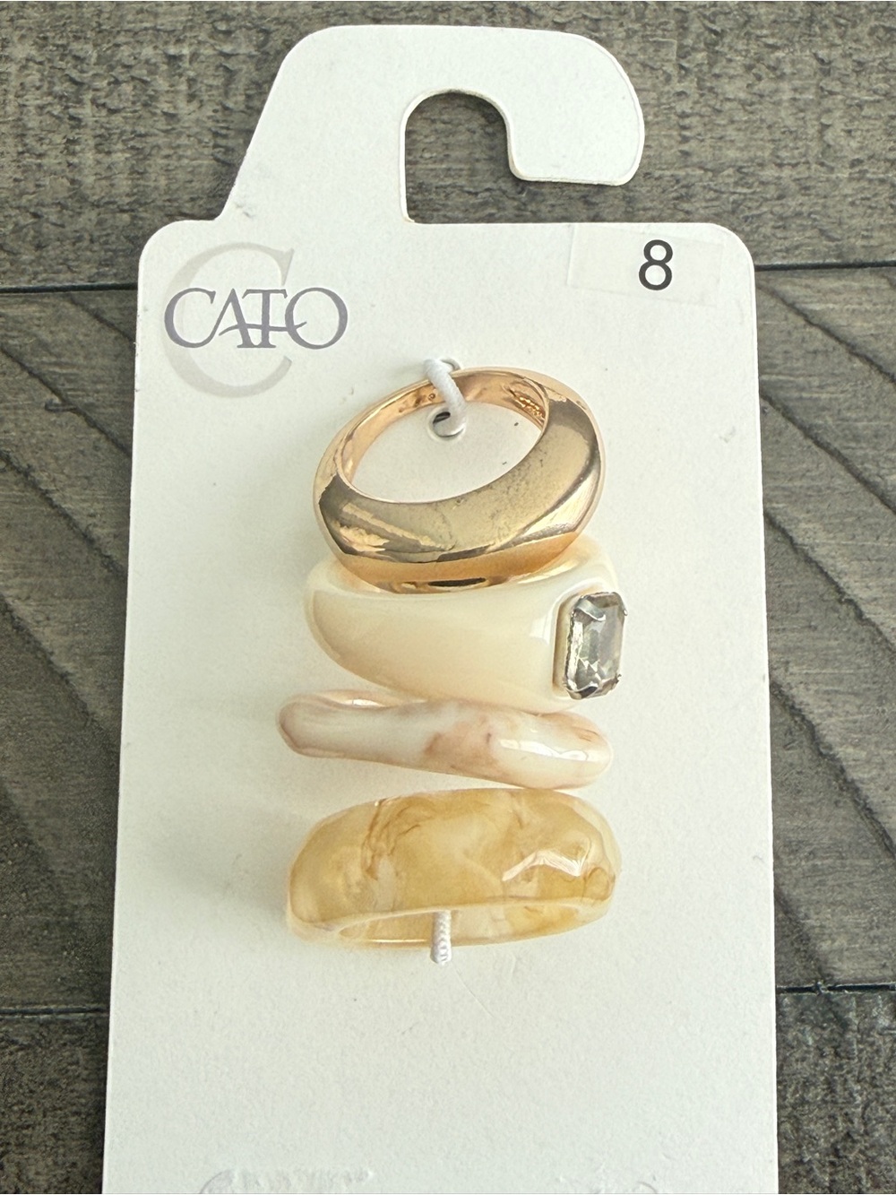 Cato Fashion 4 Ring Set - Glam | Size 8